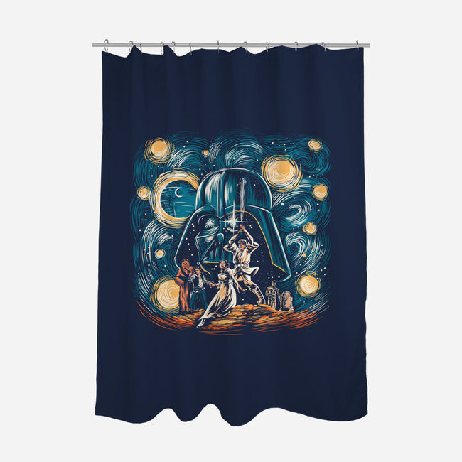 Starry Wars-None-Polyester-Shower Curtain-zascanauta