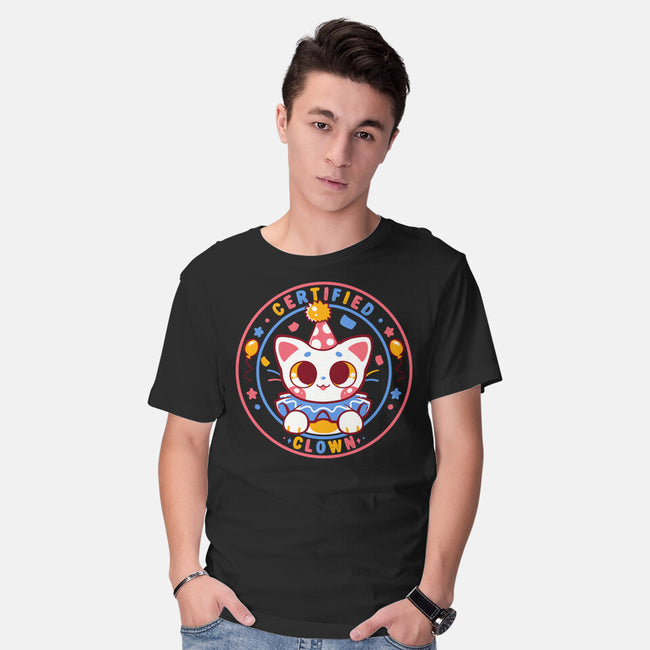 Certified Clown Cat-Mens-Basic-Tee-TechraNova