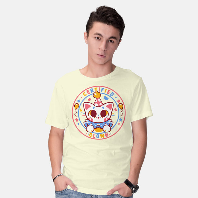 Certified Clown Cat-Mens-Basic-Tee-TechraNova