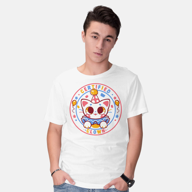 Certified Clown Cat-Mens-Basic-Tee-TechraNova