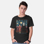 Starry Train-Mens-Basic-Tee-zascanauta