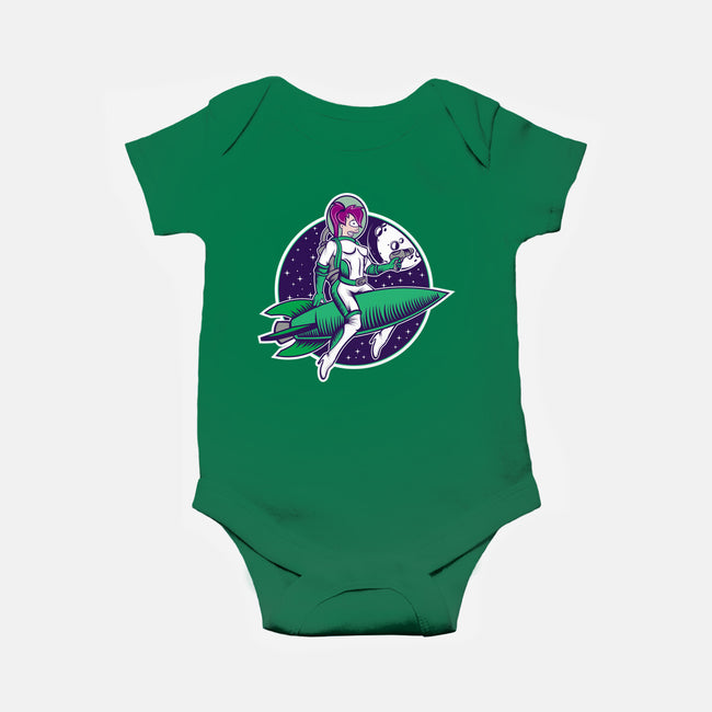 The Pinup From The Future-Baby-Basic-Onesie-SuperEdu