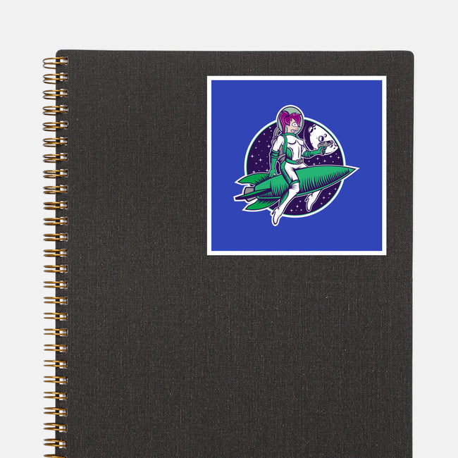 The Pinup From The Future-None-Glossy-Sticker-SuperEdu