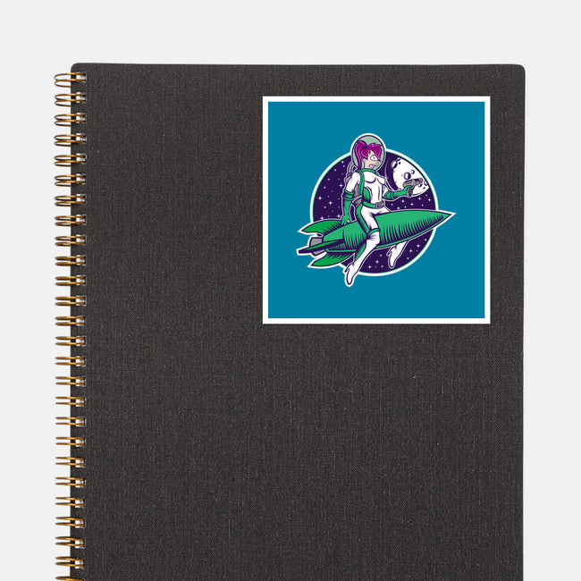 The Pinup From The Future-None-Glossy-Sticker-SuperEdu