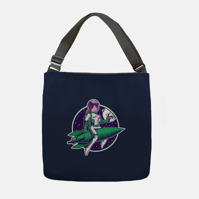 The Pinup From The Future-None-Adjustable Tote-Bag-SuperEdu