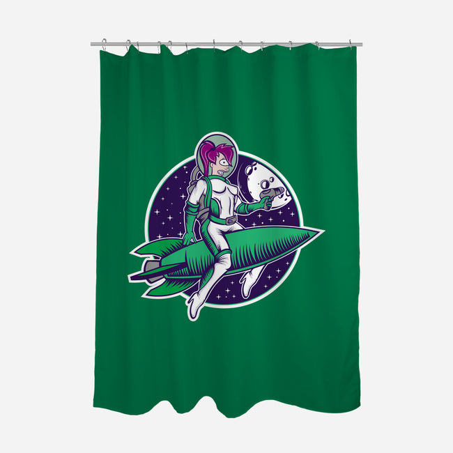 The Pinup From The Future-None-Polyester-Shower Curtain-SuperEdu