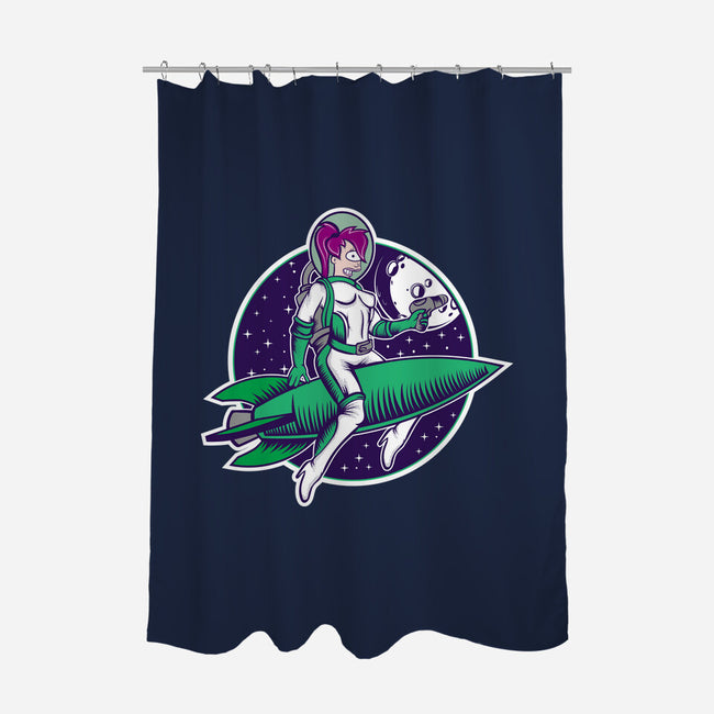 The Pinup From The Future-None-Polyester-Shower Curtain-SuperEdu