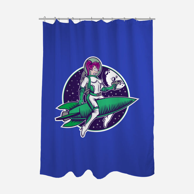 The Pinup From The Future-None-Polyester-Shower Curtain-SuperEdu