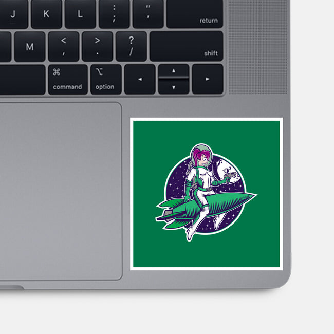 The Pinup From The Future-None-Glossy-Sticker-SuperEdu