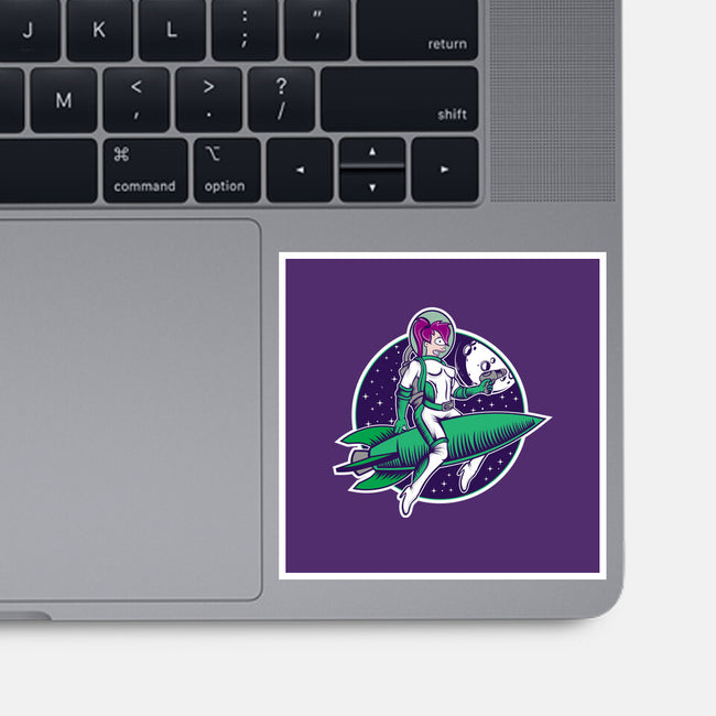 The Pinup From The Future-None-Glossy-Sticker-SuperEdu