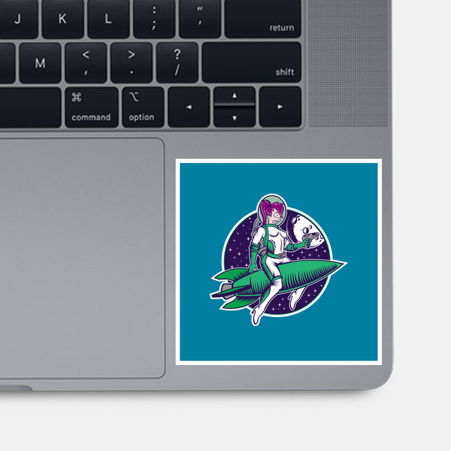 The Pinup From The Future-None-Glossy-Sticker-SuperEdu