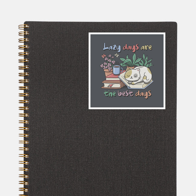 Purrfect Lazy Day-None-Glossy-Sticker-NMdesign