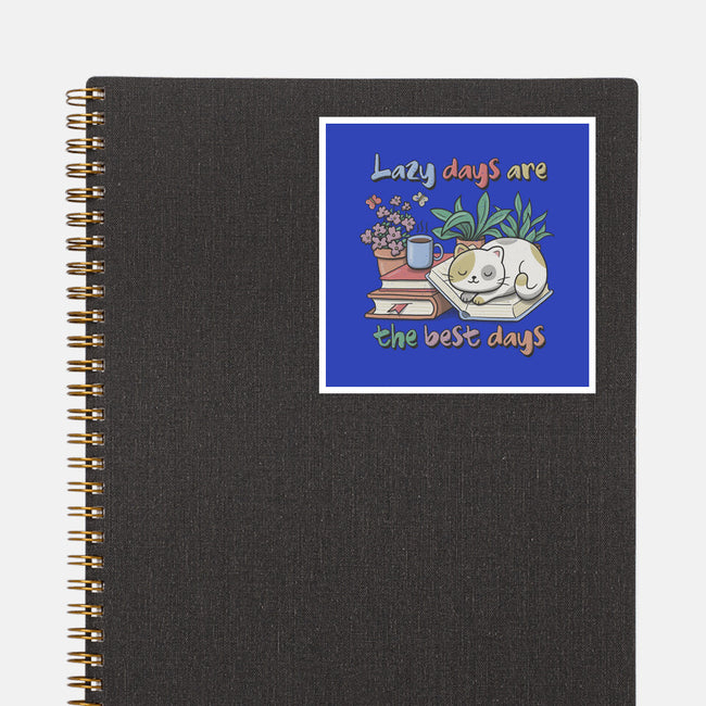 Purrfect Lazy Day-None-Glossy-Sticker-NMdesign