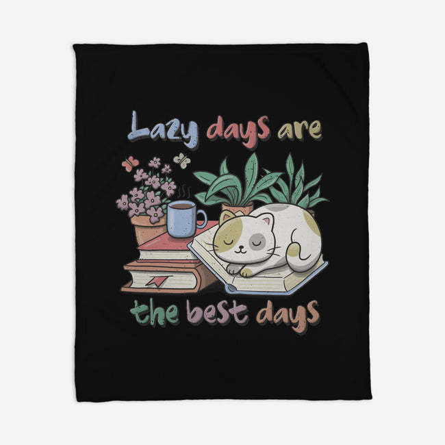 Purrfect Lazy Day-None-Fleece-Blanket-NMdesign