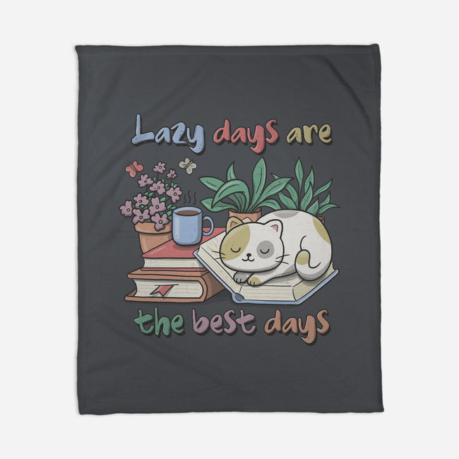 Purrfect Lazy Day-None-Fleece-Blanket-NMdesign