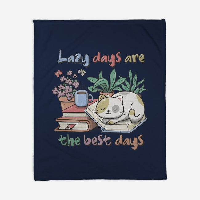 Purrfect Lazy Day-None-Fleece-Blanket-NMdesign