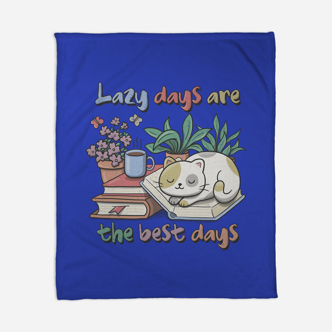 Purrfect Lazy Day-None-Fleece-Blanket-NMdesign