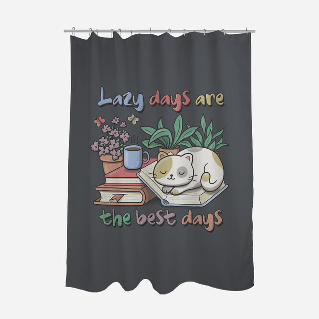 Purrfect Lazy Day-None-Polyester-Shower Curtain-NMdesign