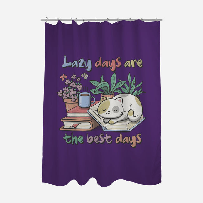 Purrfect Lazy Day-None-Polyester-Shower Curtain-NMdesign