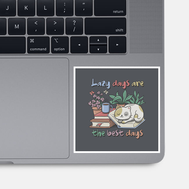 Purrfect Lazy Day-None-Glossy-Sticker-NMdesign