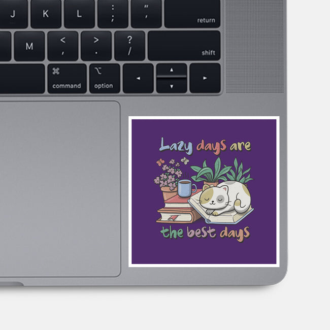 Purrfect Lazy Day-None-Glossy-Sticker-NMdesign