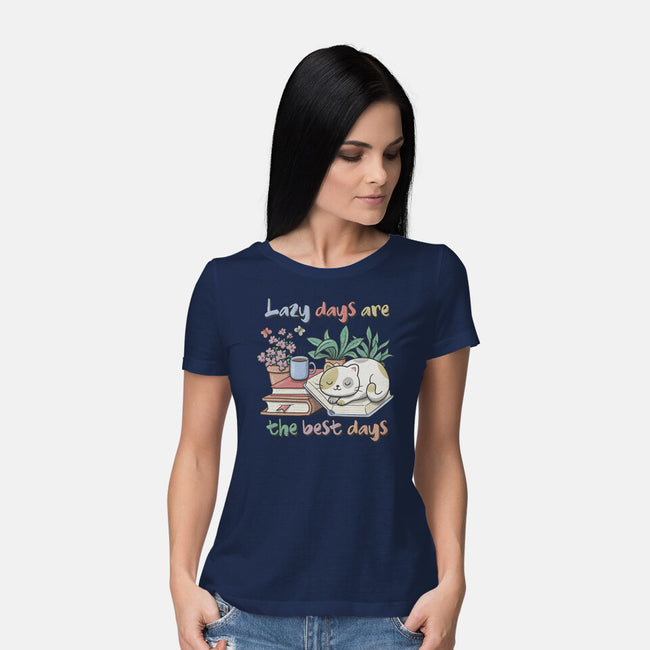 Purrfect Lazy Day-Womens-Basic-Tee-NMdesign