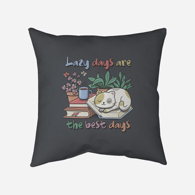 Purrfect Lazy Day-None-Removable Cover w Insert-Throw Pillow-NMdesign