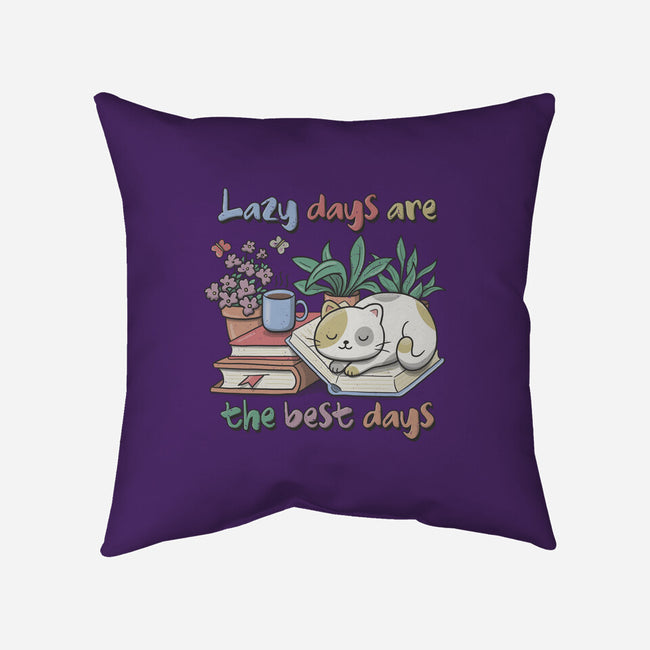 Purrfect Lazy Day-None-Removable Cover w Insert-Throw Pillow-NMdesign