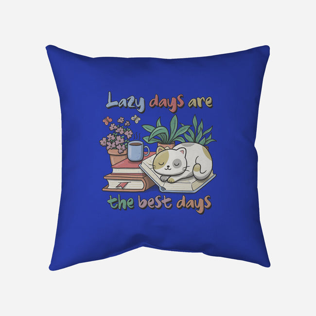 Purrfect Lazy Day-None-Removable Cover w Insert-Throw Pillow-NMdesign