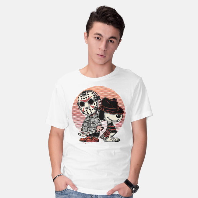 Horror Buddies-Mens-Basic-Tee-glitchygorilla