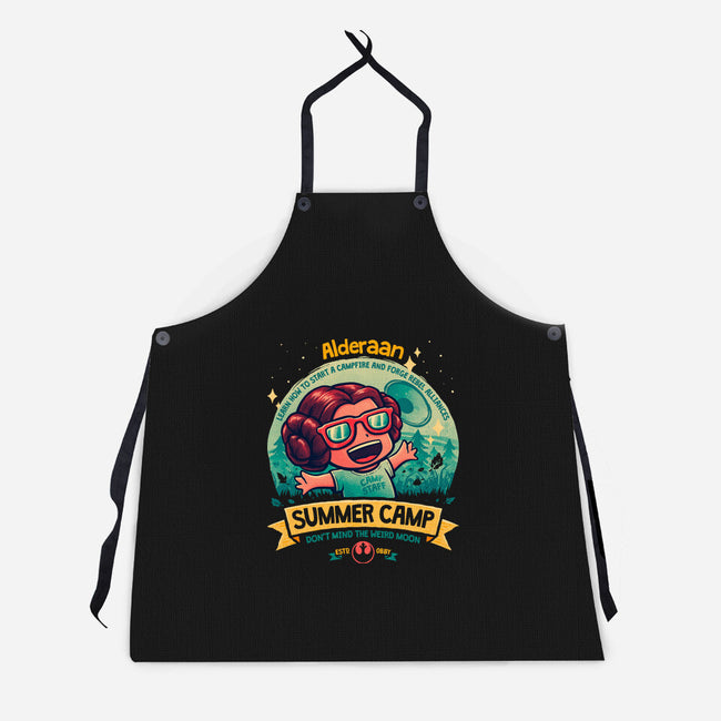 Weird Moon Summer Camp-Unisex-Kitchen-Apron-teesgeex