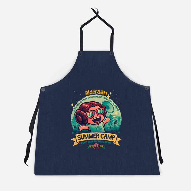 Weird Moon Summer Camp-Unisex-Kitchen-Apron-teesgeex