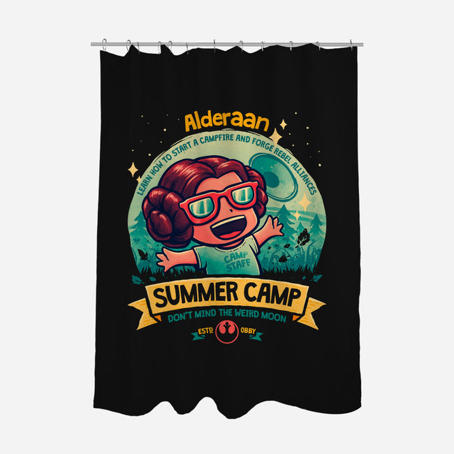 Weird Moon Summer Camp-None-Polyester-Shower Curtain-teesgeex