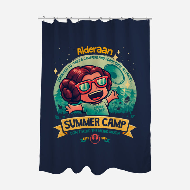 Weird Moon Summer Camp-None-Polyester-Shower Curtain-teesgeex