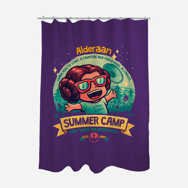Weird Moon Summer Camp-None-Polyester-Shower Curtain-teesgeex