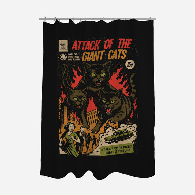 Attack Of The Giant Cats-None-Polyester-Shower Curtain-Eoli Studio