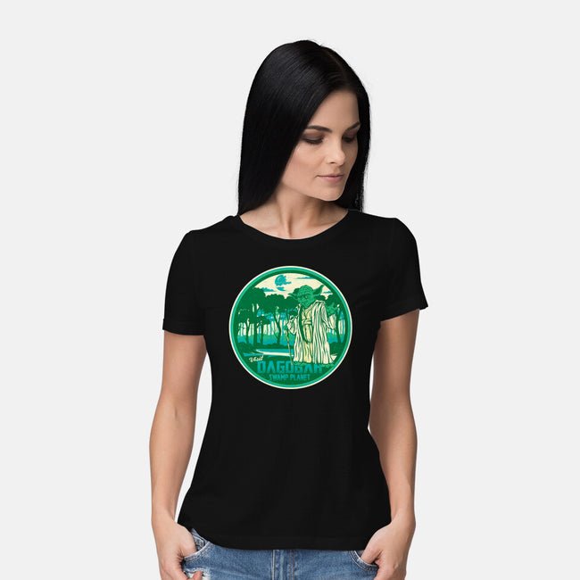 Visit The Swamp Planet-Womens-Basic-Tee-CarloJ1956