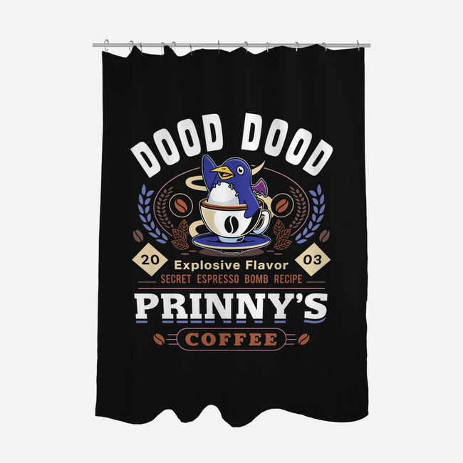 Prinny Dood Coffee Emblem-None-Polyester-Shower Curtain-LAGELANTEE