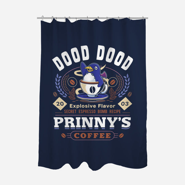 Prinny Dood Coffee Emblem-None-Polyester-Shower Curtain-LAGELANTEE