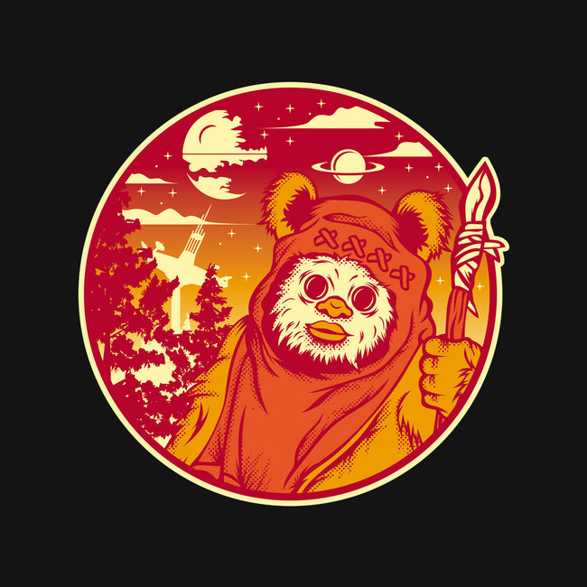 Forest Moon Sunset-None-Fleece-Blanket-SuperEdu