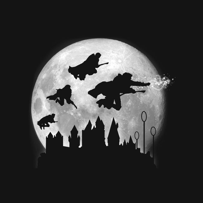 Full Moon Over Hogwarts-Womens-Racerback-Tank-DrMonekers