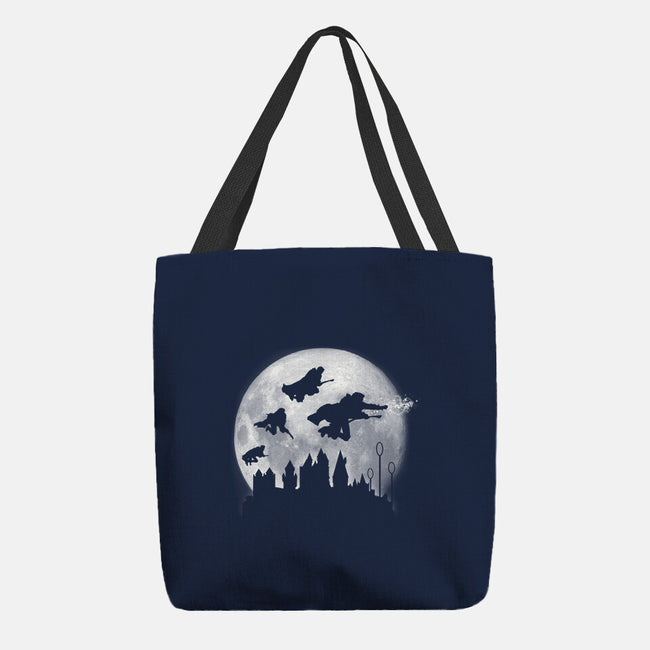 Full Moon Over Hogwarts-None-Basic Tote-Bag-DrMonekers