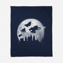 Full Moon Over Hogwarts-None-Fleece-Blanket-DrMonekers