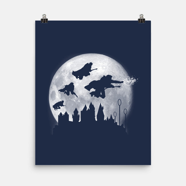 Full Moon Over Hogwarts-None-Matte-Poster-DrMonekers