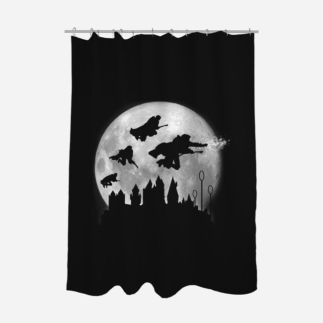 Full Moon Over Hogwarts-None-Polyester-Shower Curtain-DrMonekers