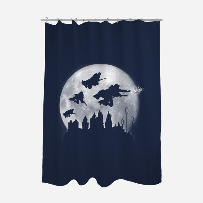 Full Moon Over Hogwarts-None-Polyester-Shower Curtain-DrMonekers