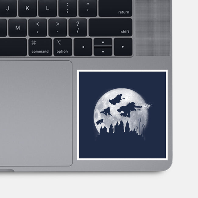 Full Moon Over Hogwarts-None-Glossy-Sticker-DrMonekers
