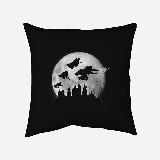 Full Moon Over Hogwarts-None-Removable Cover w Insert-Throw Pillow-DrMonekers