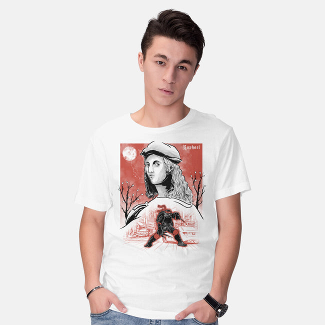 Renaissance Ninja Raphael Sumi-E-Mens-Basic-Tee-Astrobot Invention