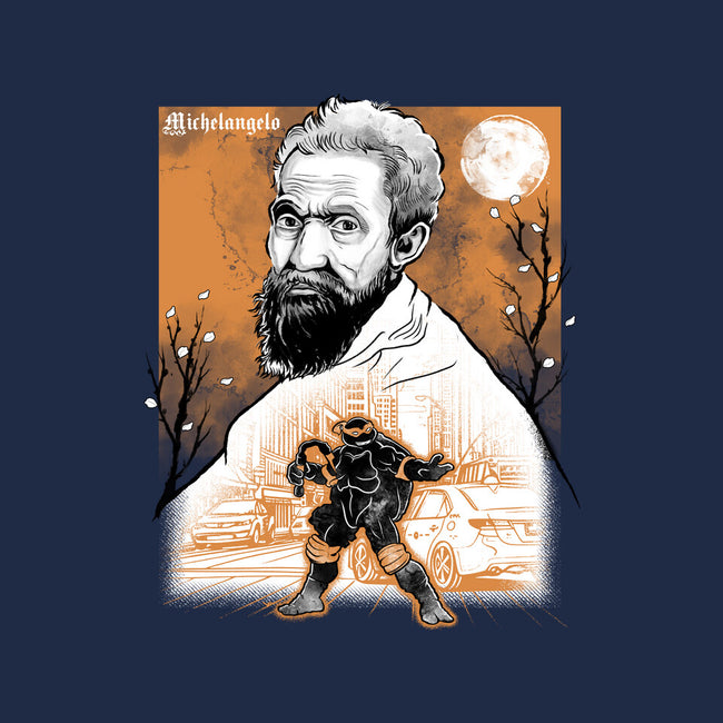 Renaissance Ninja Michelangelo Sumi-E-Mens-Basic-Tee-Astrobot Invention